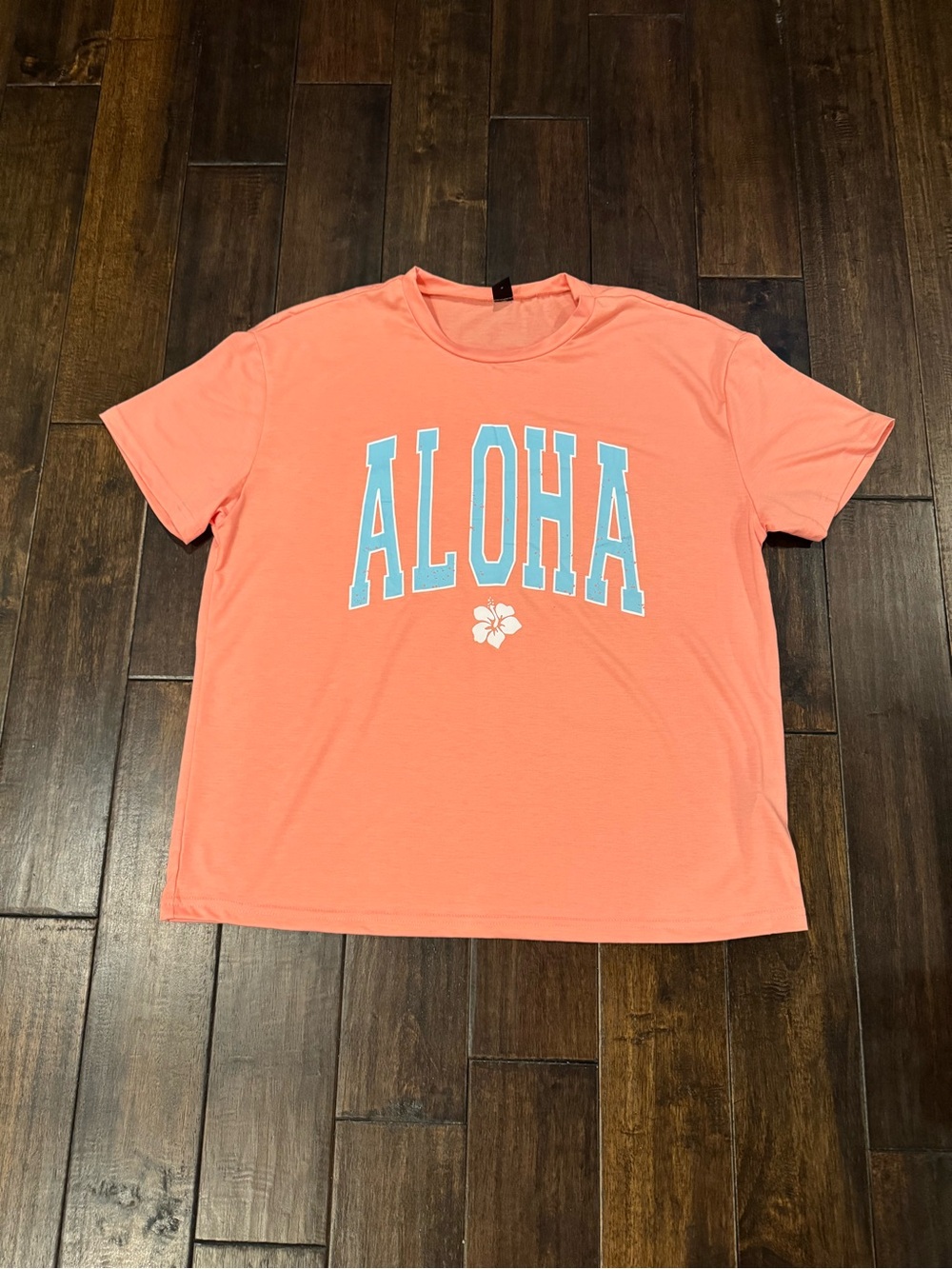 Women’s Shein Aloha Shirt - Salmon – Size Small